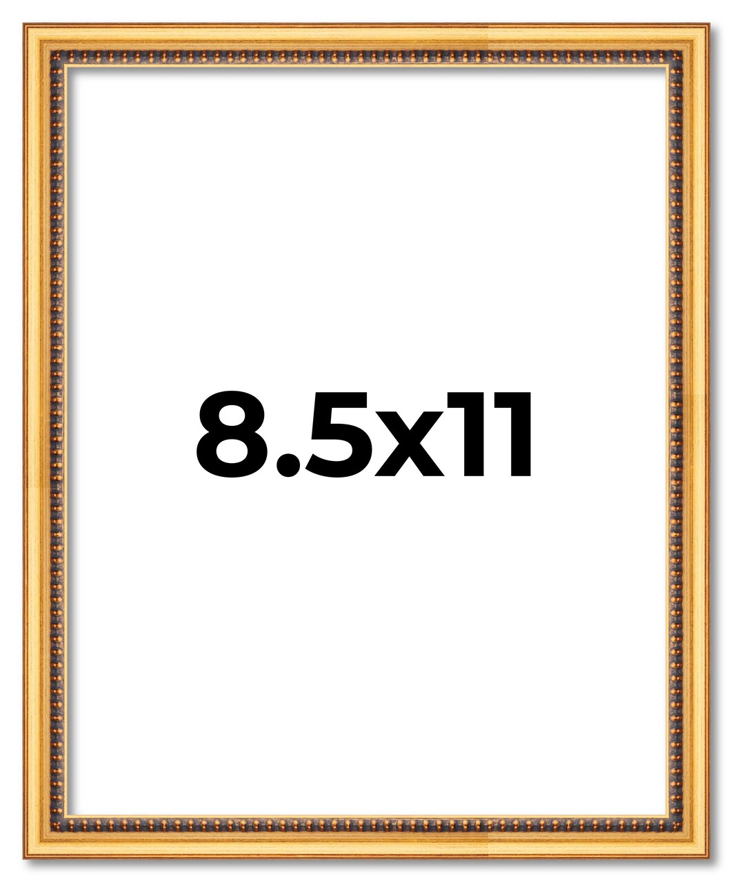 Photo Size Classic Modern Gold Frame - UV Acrylic, Foam Board Backing, Hanging Hardware